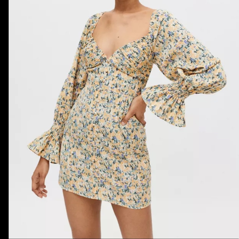 (Brand new) Kiss the sky floral bardot mini dress - XS